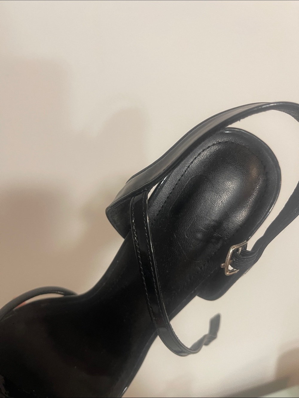 Black Patent Strappy Block Heel Sandals - Picture 4 of 10